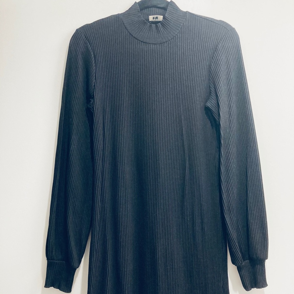 Wilfred Puff Sleeve Mock Neck Dress